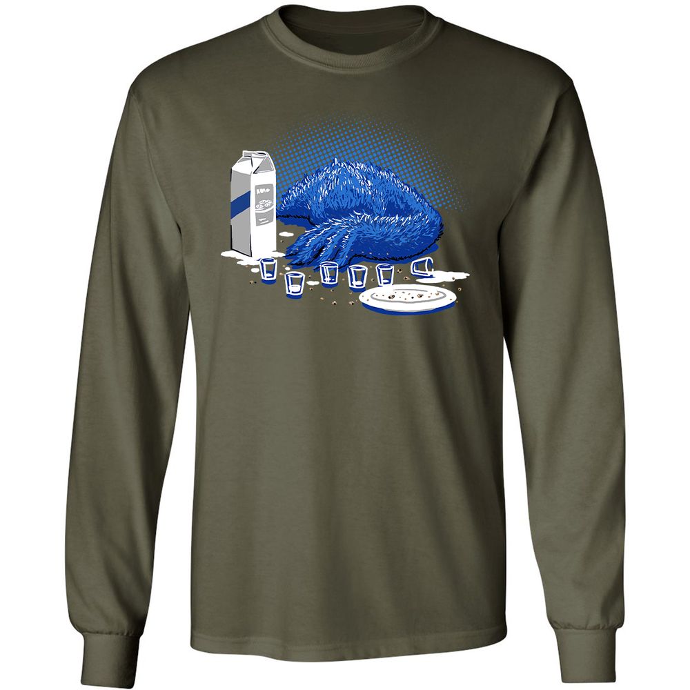 Long Sleeve T-Shirt - FE7VP5UH - Military Green - 16