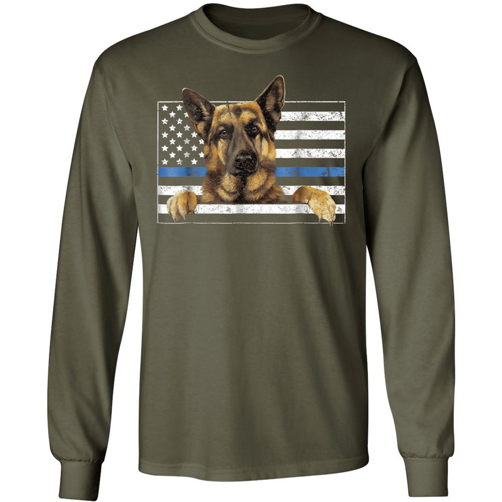 Long Sleeve T-Shirt - 7QEP6SCA - Military Green - 16