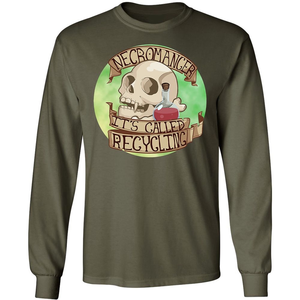 Long Sleeve T-Shirt - 8ZQGLXN7 - Military Green - 16
