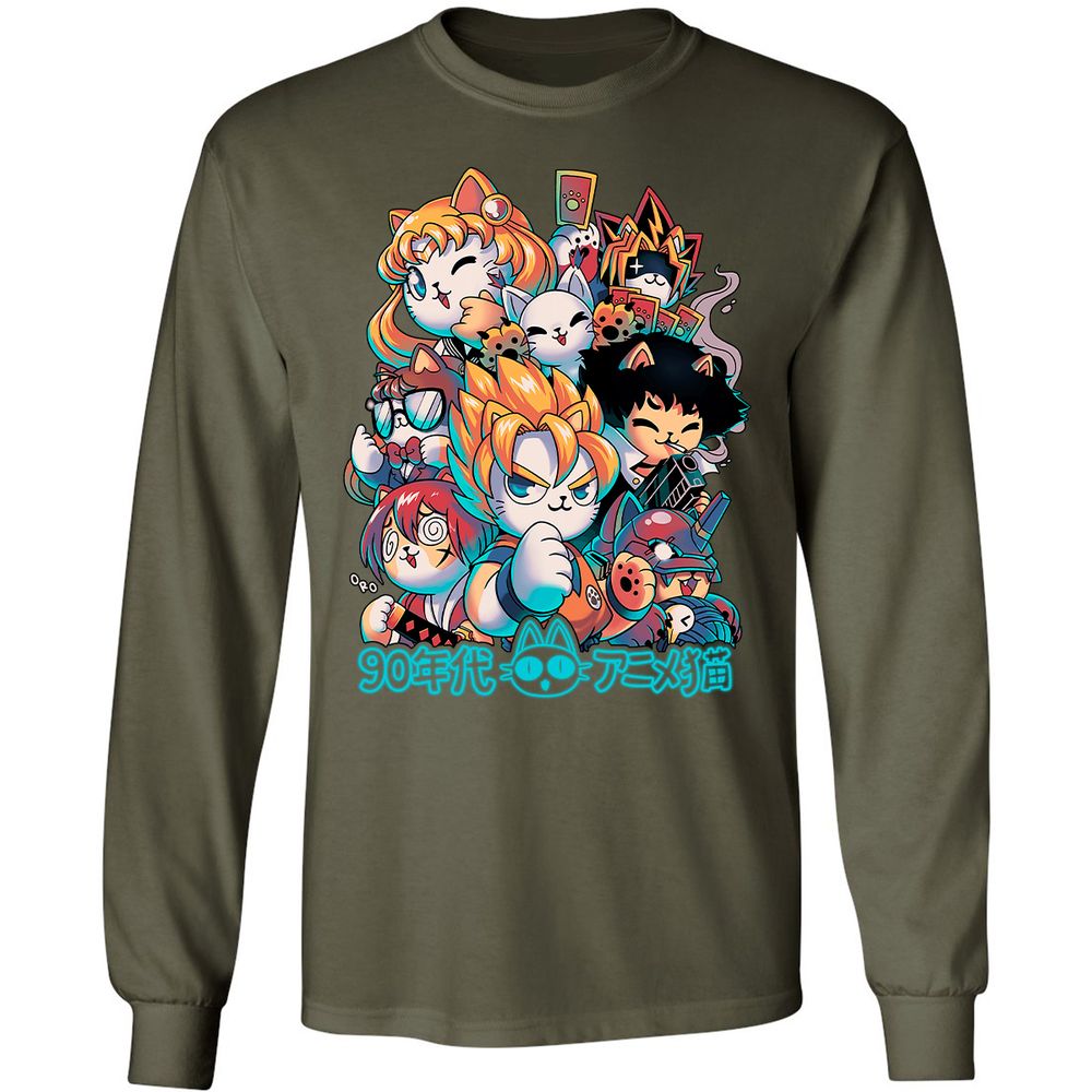 Long Sleeve T-Shirt - ERXVQSH7 - Military Green - 16