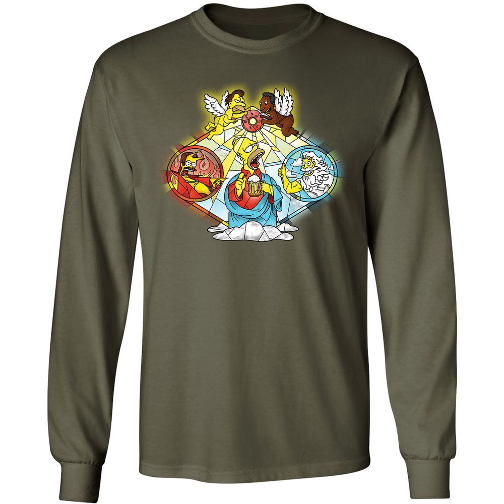 Long Sleeve T-Shirt - AW8JQ3Z7 - Military Green - 16