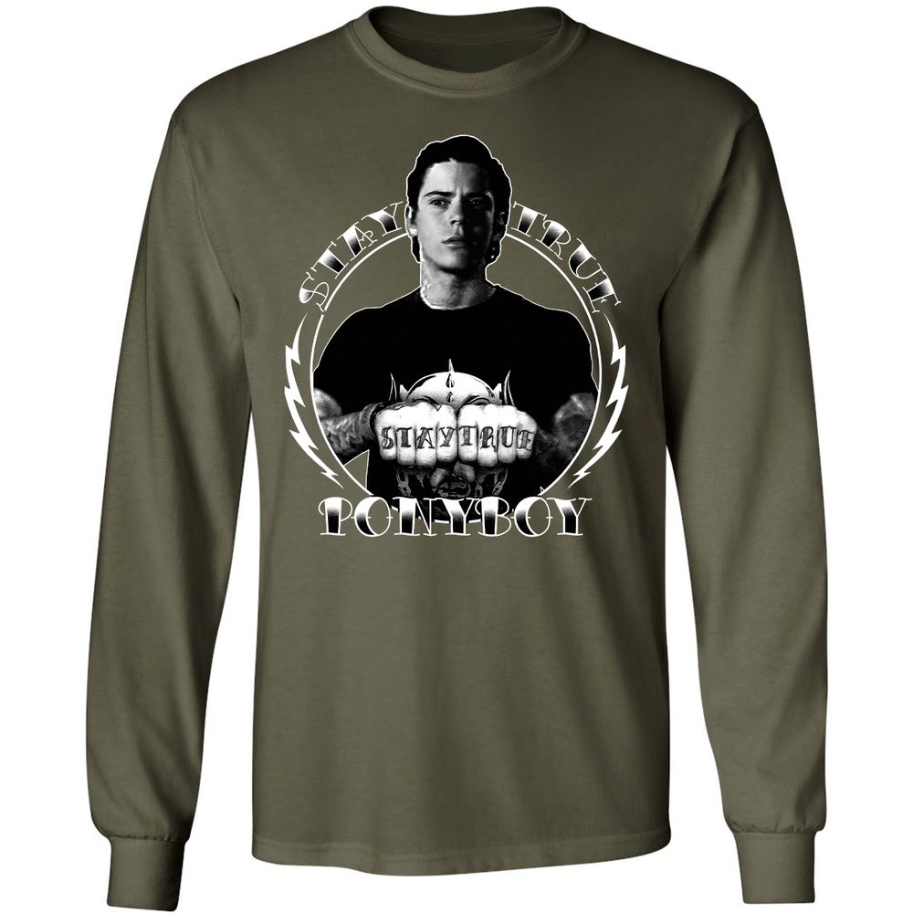 Long Sleeve T-Shirt - 9V922KX6 - Military Green - 16
