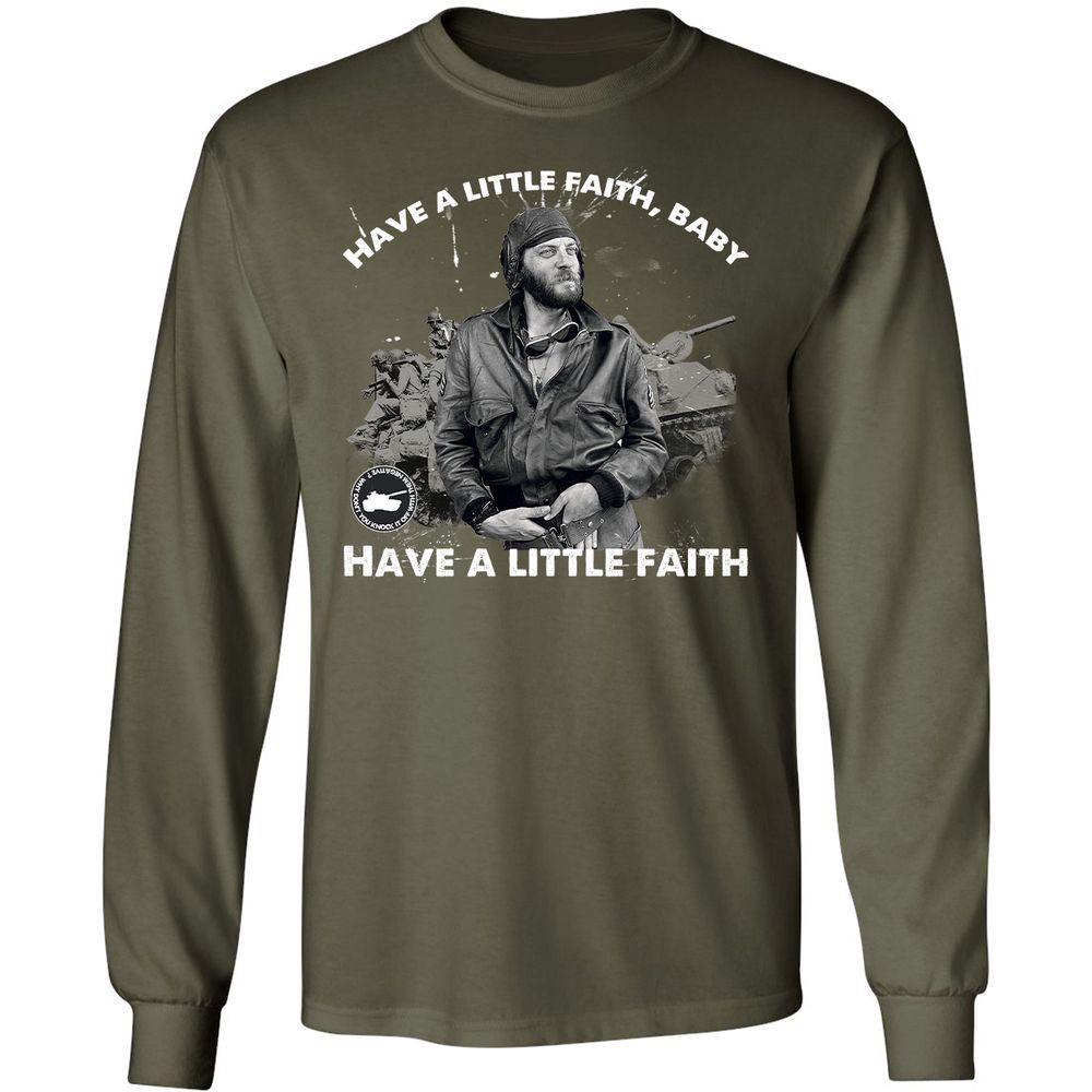 Long Sleeve T-Shirt - 6BK12YZC - Military Green - 16