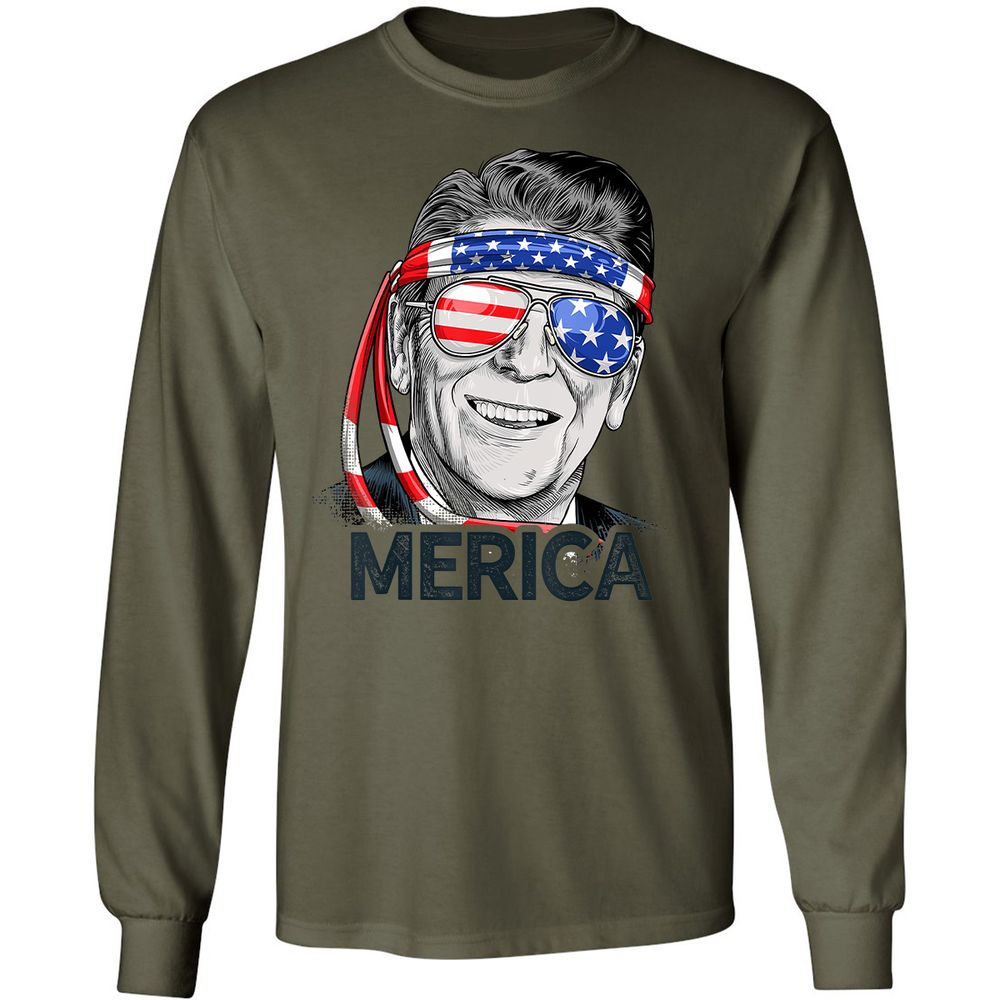 Long Sleeve T-Shirt - JRVTZD3V - Military Green - 16