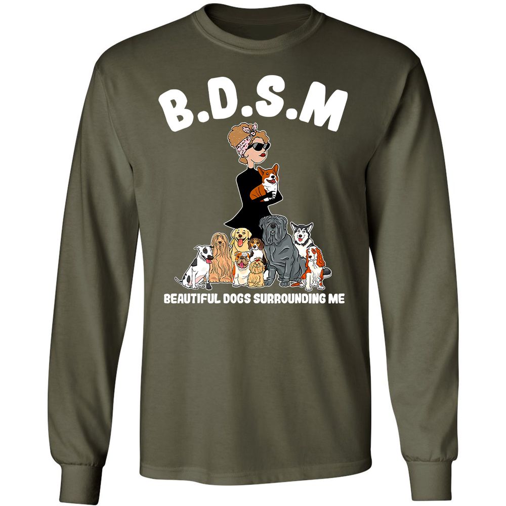 Long Sleeve T-Shirt - HCBXAN1U - Military Green - 16