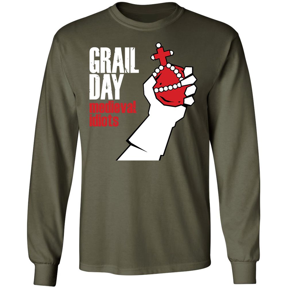 Long Sleeve T-Shirt - GFKMU6JW - Military Green - 16