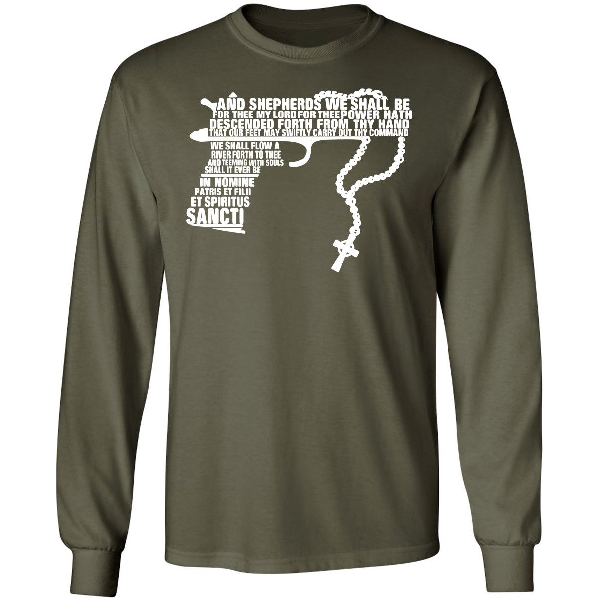 Long Sleeve T-Shirt - P5L9X959 - Military Green - 16