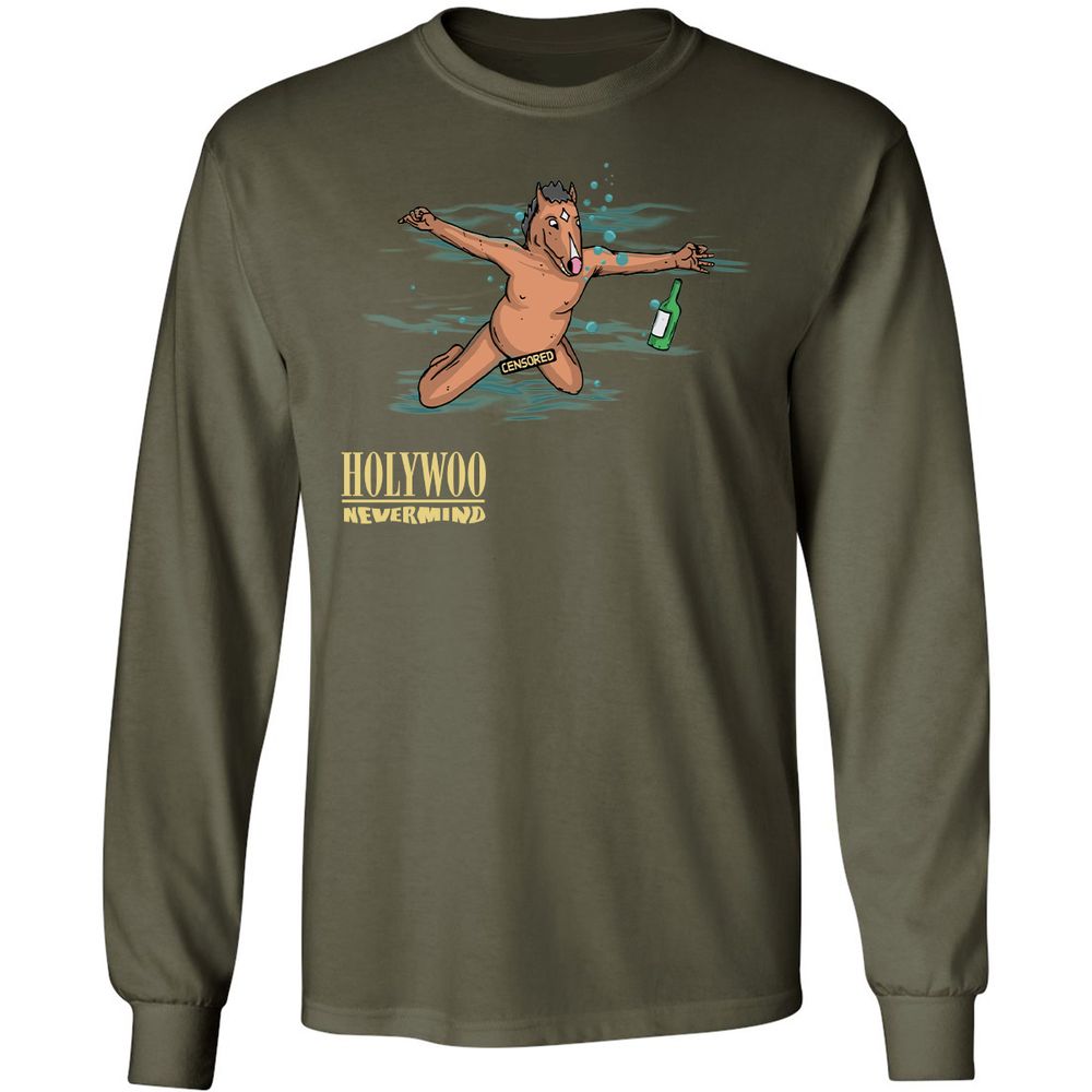 Long Sleeve T-Shirt - S9HZ3UQW - Military Green - 16