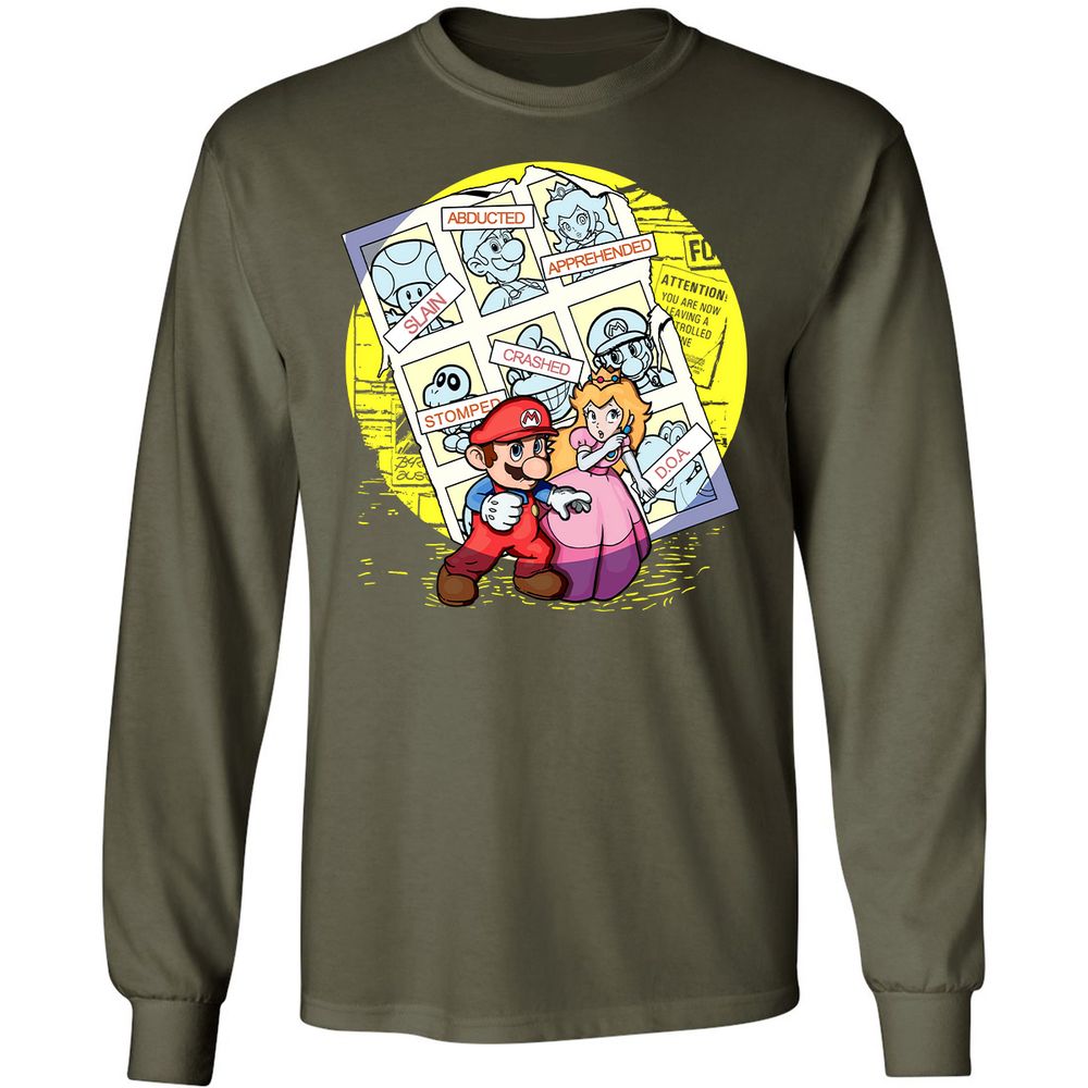 Long Sleeve T-Shirt - HP3GL6XE - Military Green - 16