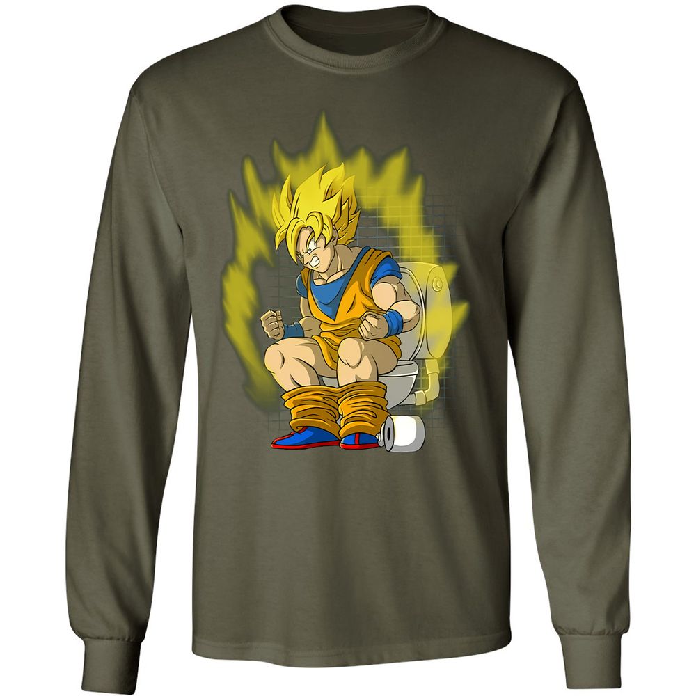 Long Sleeve T-Shirt - PZBRJQTK - Military Green - 16