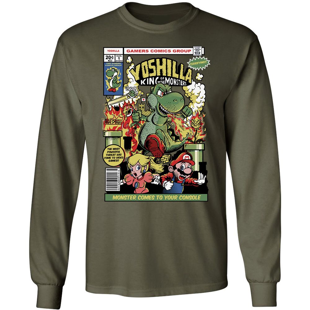 Long Sleeve T-Shirt - LVKVERZJ - Military Green - 16