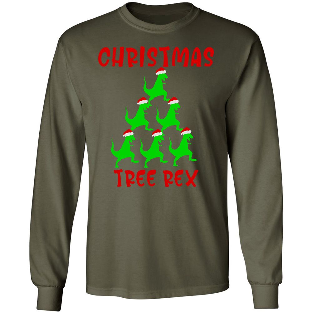 Long Sleeve T-Shirt - 3BF63QZW - Military Green - 16