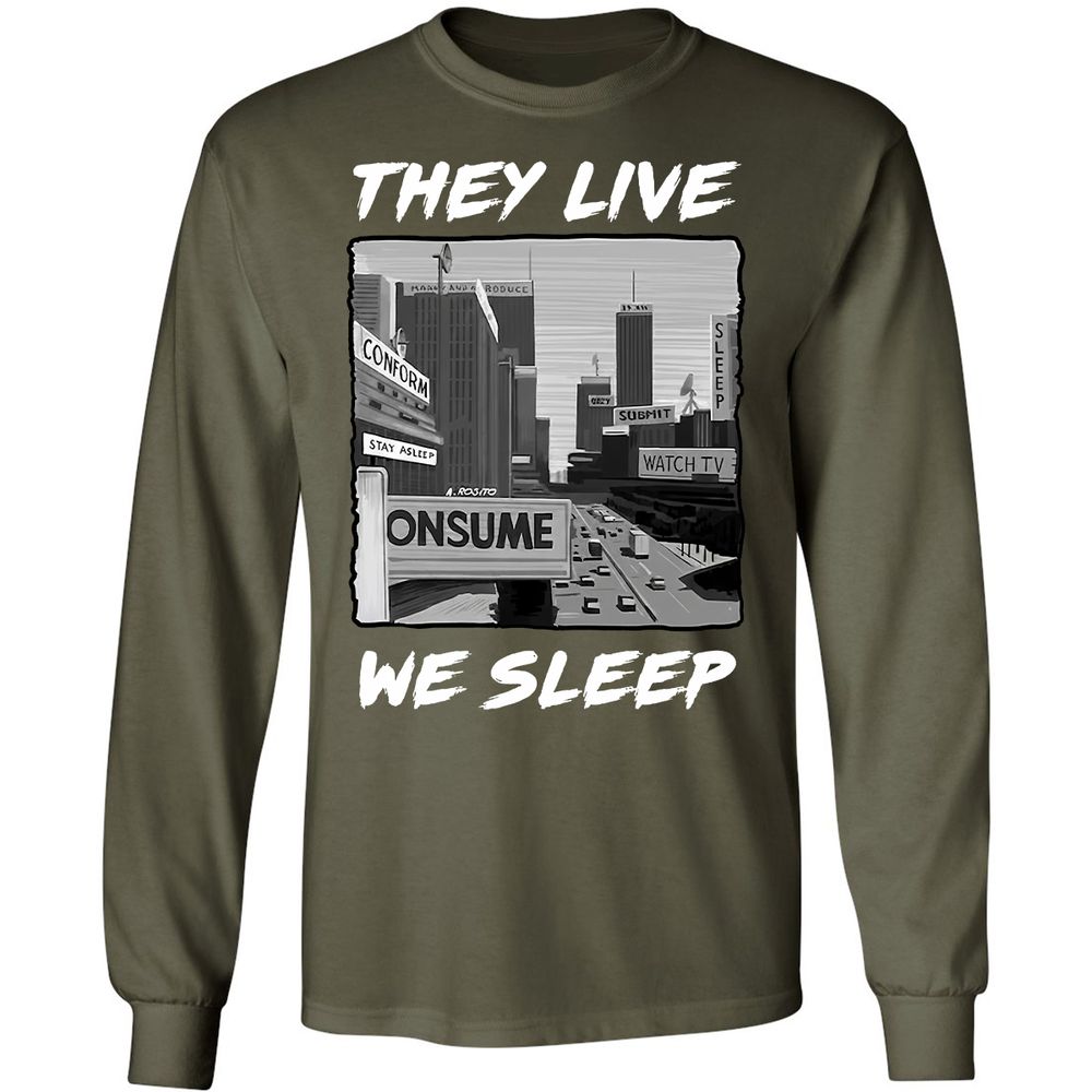 Long Sleeve T-Shirt - NJ45MVPN - Military Green - 16