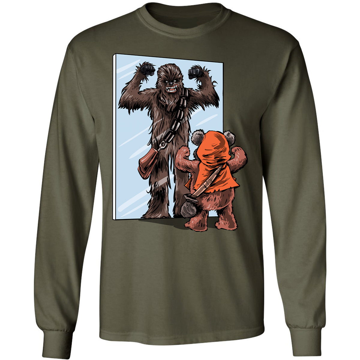 Long Sleeve T-Shirt - JKNT73CW - Military Green - 16