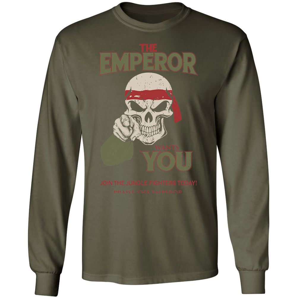 Long Sleeve T-Shirt - X6531H7H - Military Green - 16