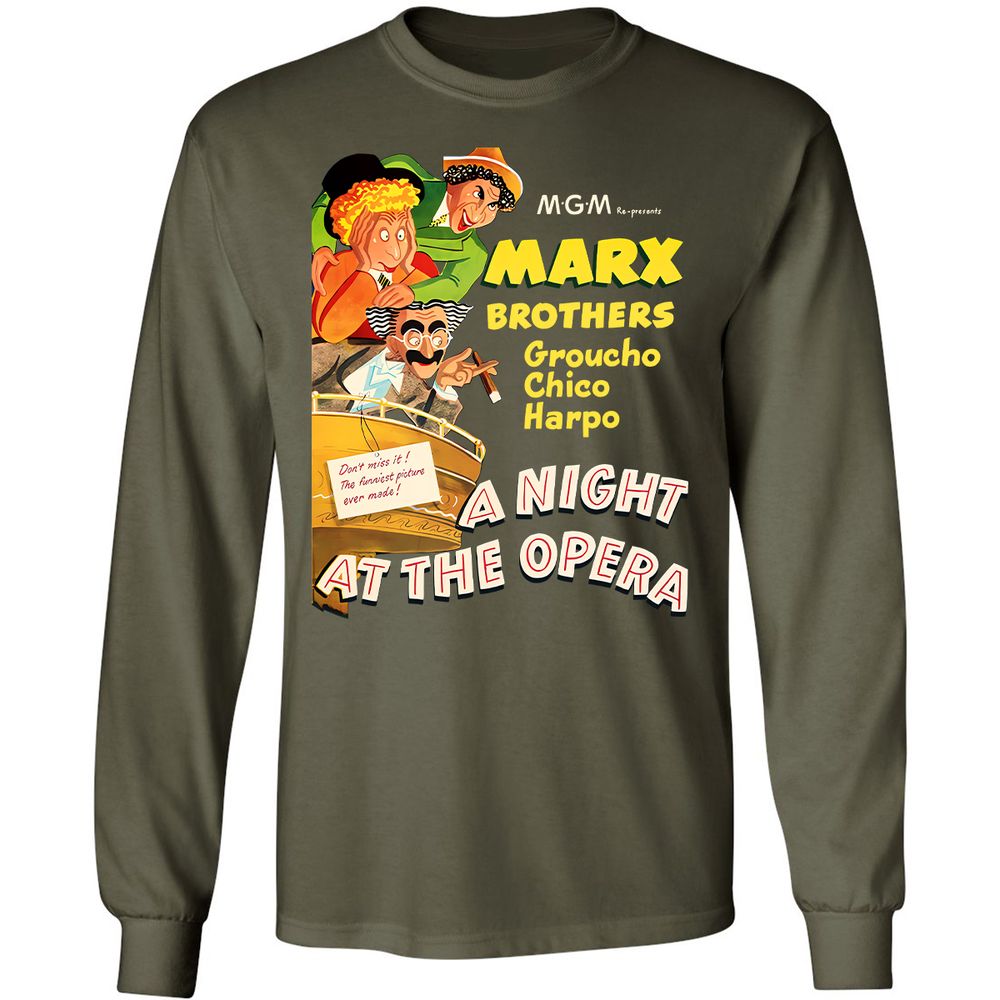 Long Sleeve T-Shirt - JZLYU6NK - Military Green - 16