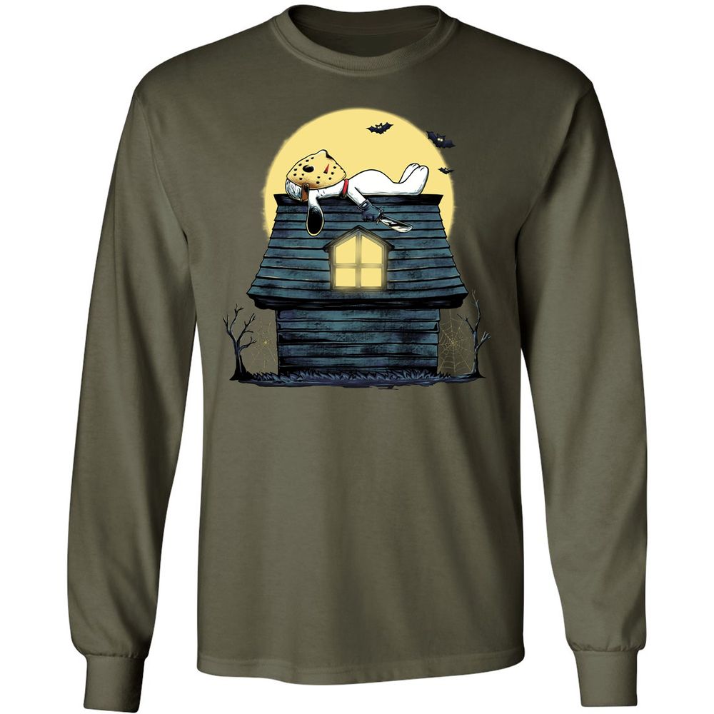 Long Sleeve T-Shirt - CFBQMQJG - Military Green - 16