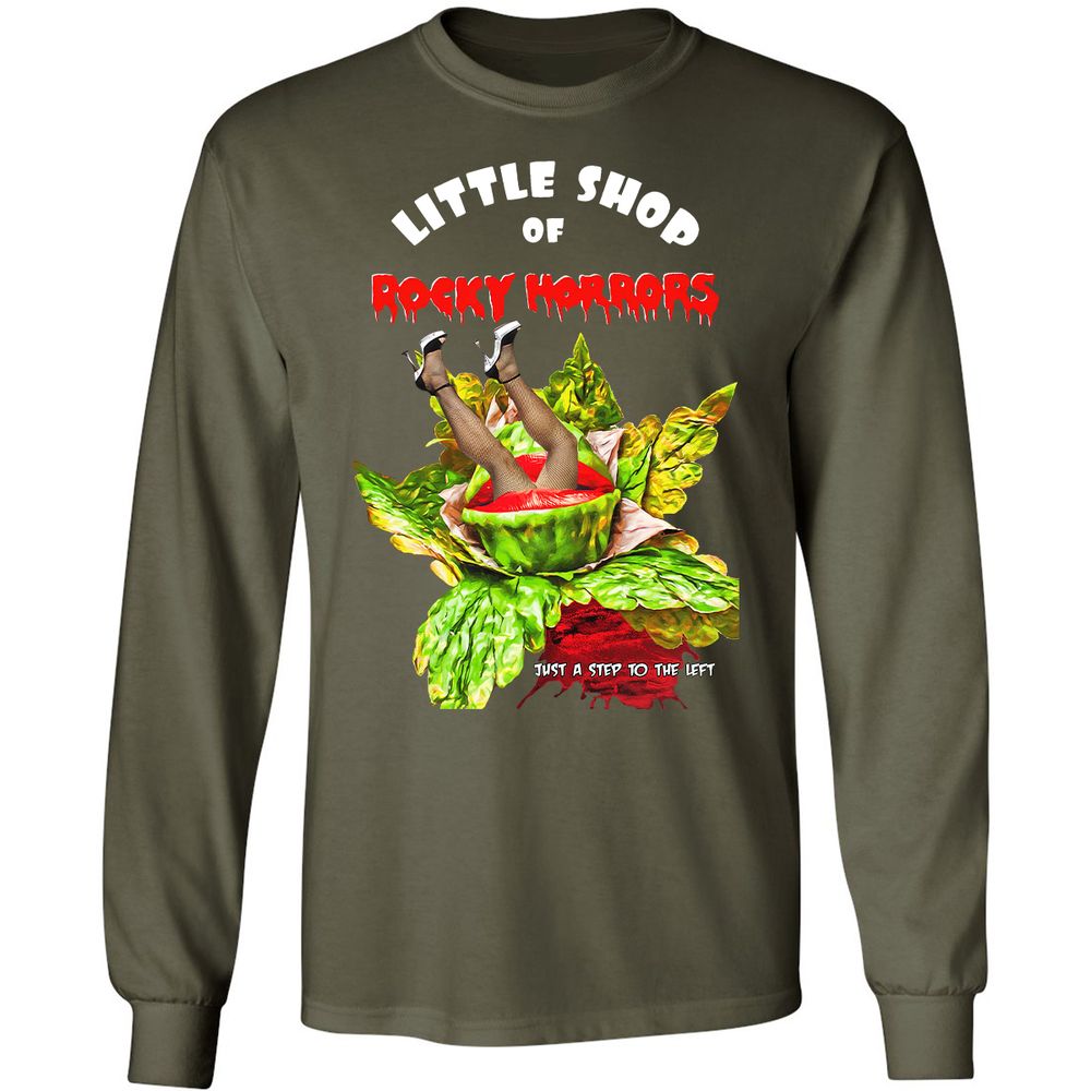 Long Sleeve T-Shirt - Black - Military Green - 16