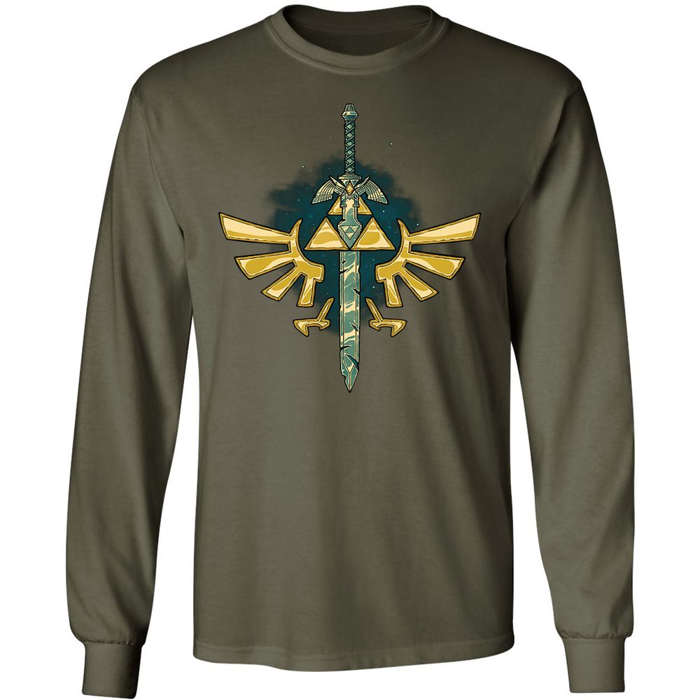 Long Sleeve T-Shirt - GRQ14H2W - Military Green - 16