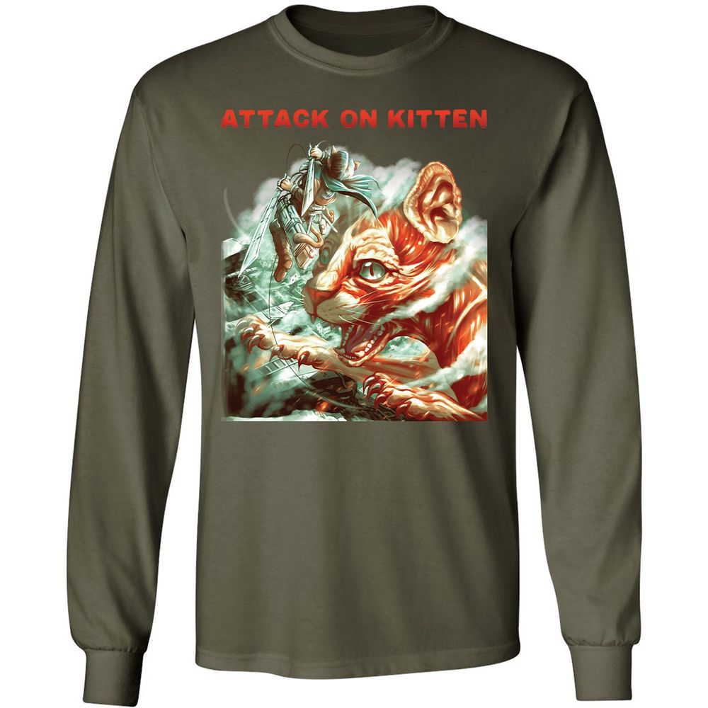 Long Sleeve T-Shirt - RUHAV6WC - Military Green - 16