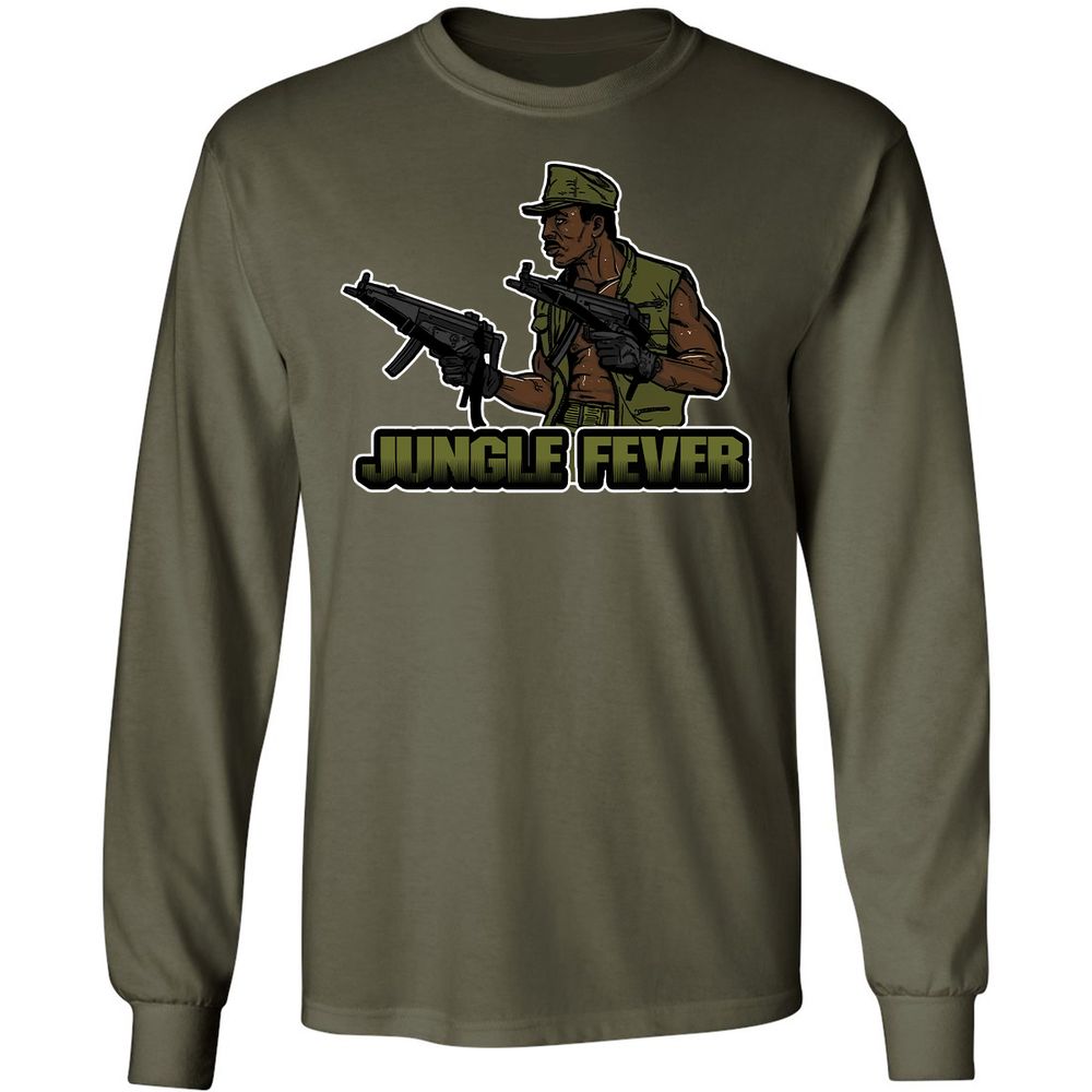 Long Sleeve T-Shirt - QD7BUZJT - Military Green - 16