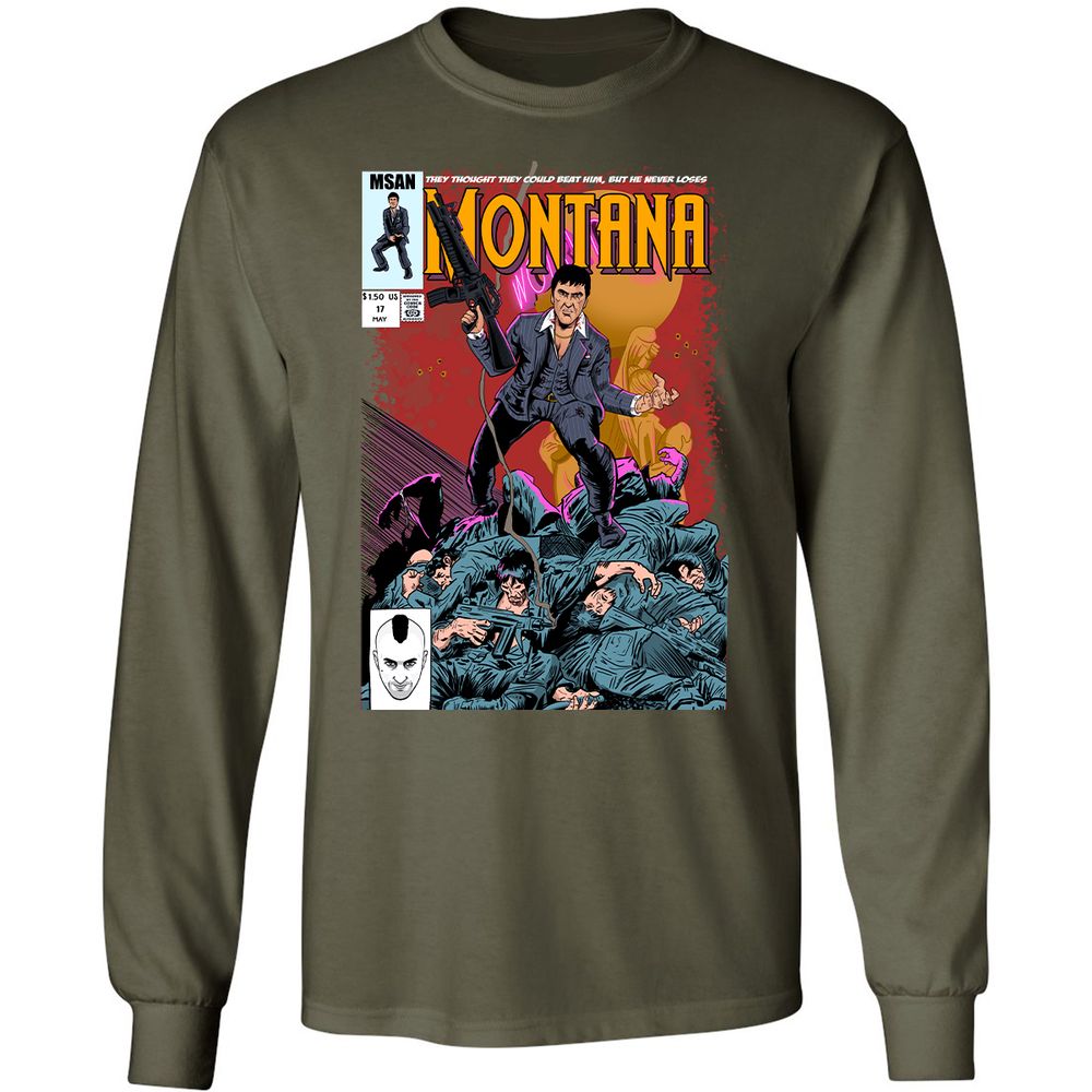 Long Sleeve T-Shirt - UDDM8AUX - Military Green - 16