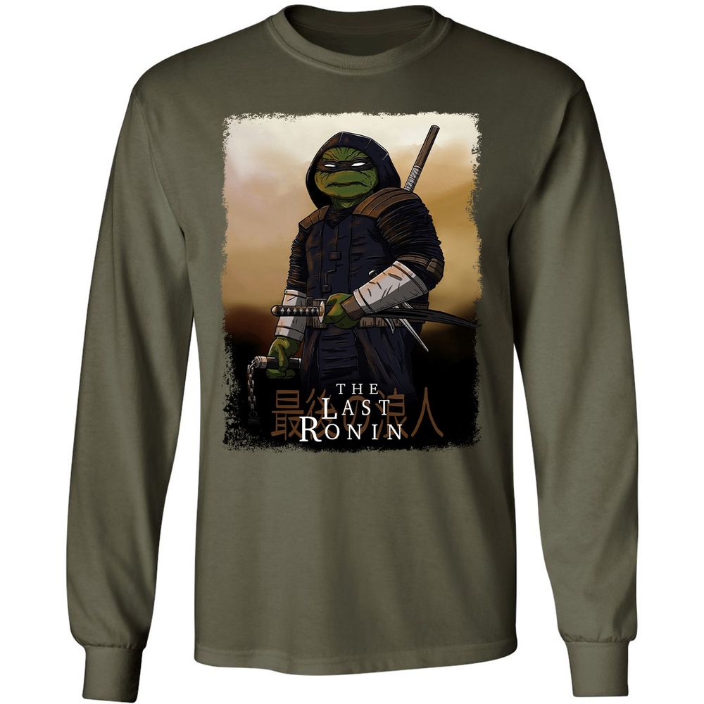 Long Sleeve T-Shirt - Y99BJZPA - Military Green - 16