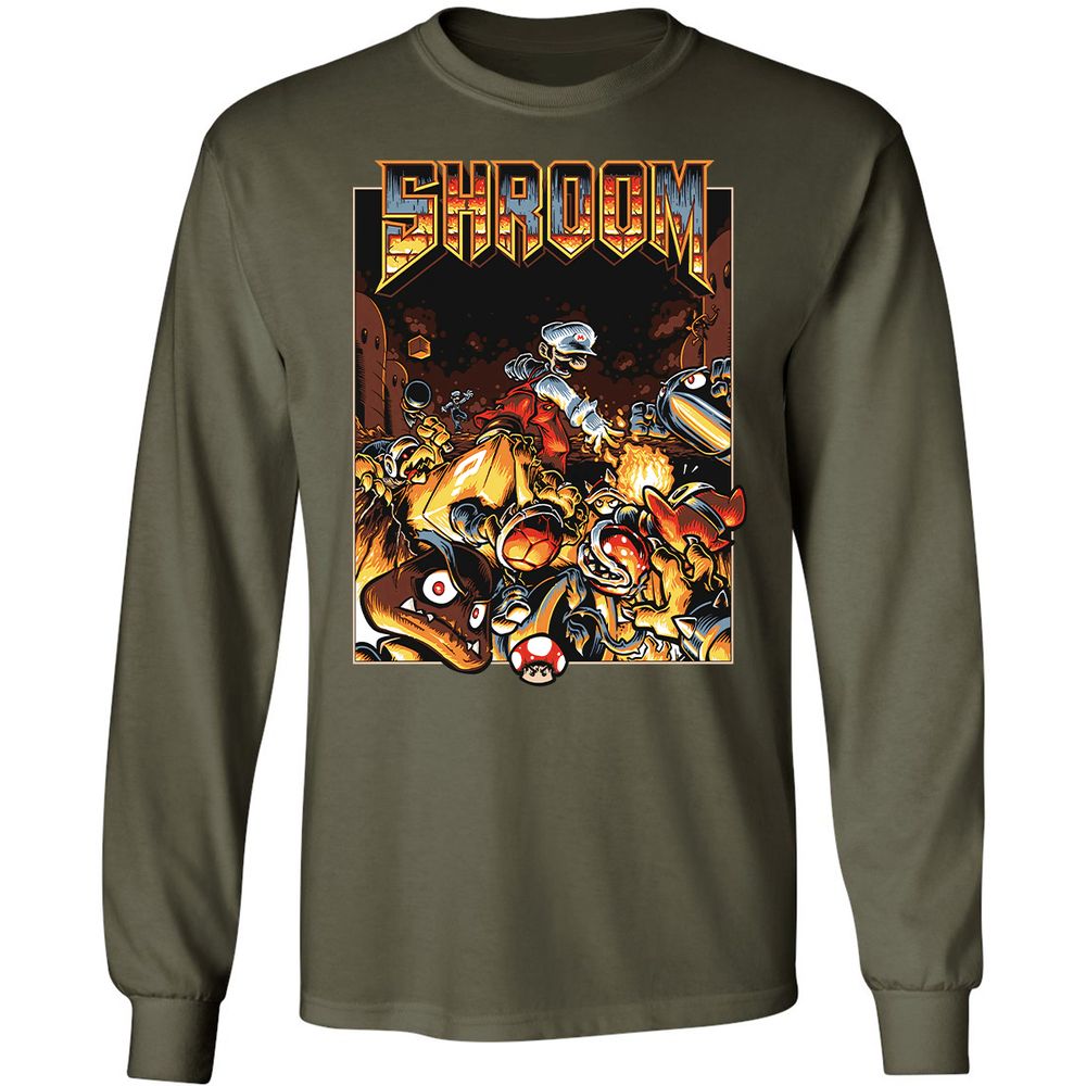 Long Sleeve T-Shirt - 8QCRFE8L - Military Green - 16