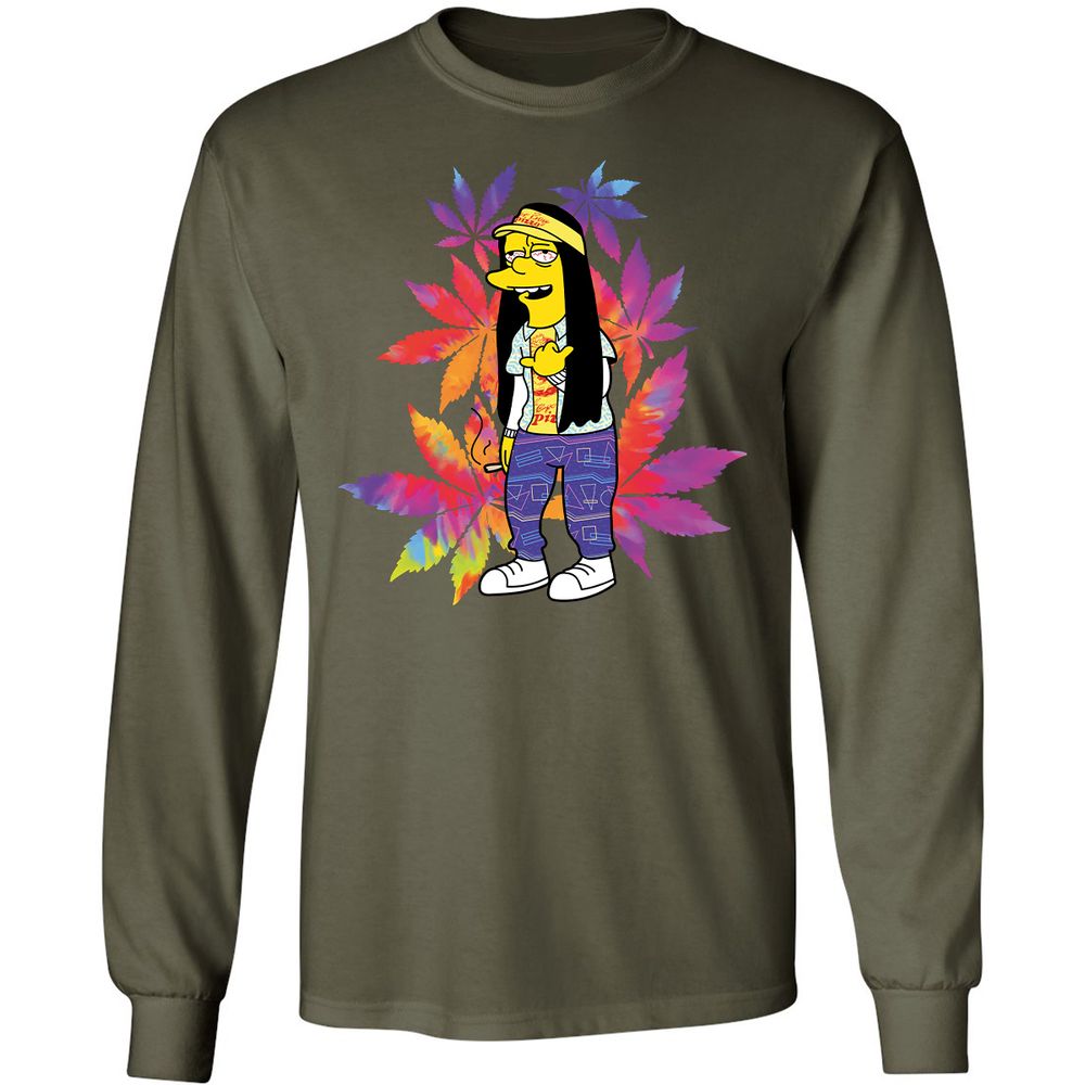 Long Sleeve T-Shirt - 5V6NKQSP - Military Green - 16