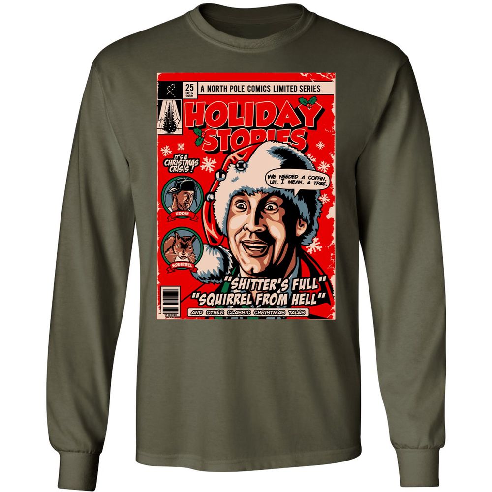 Long Sleeve T-Shirt - 8SQXNYMY - Military Green - 16