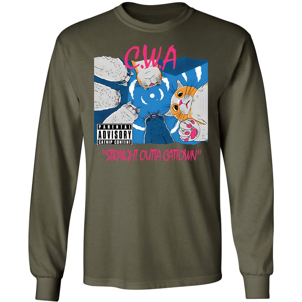 Long Sleeve T-Shirt - K7FUBXG5 - Military Green - 16