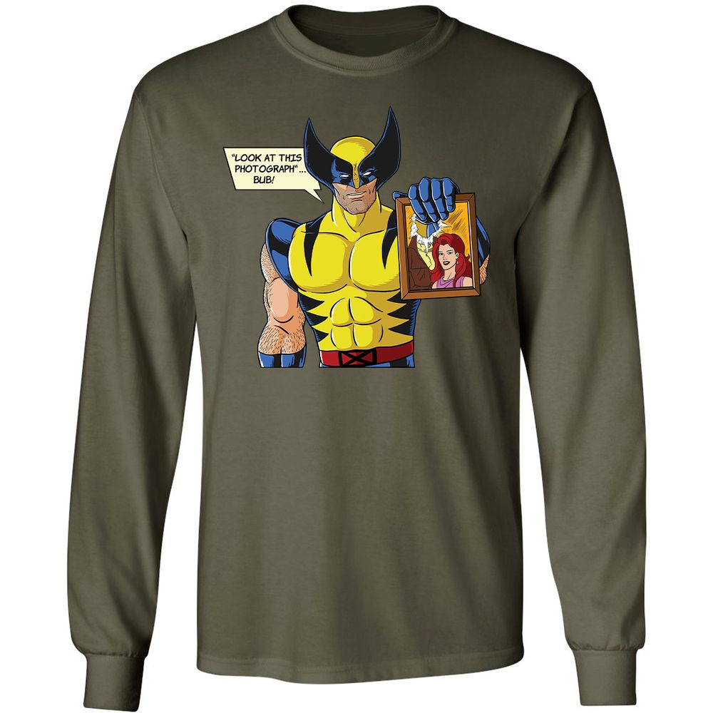 Long Sleeve T-Shirt - A8XF7L93 - Military Green - 16