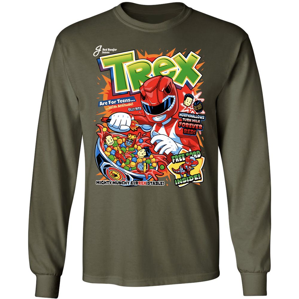 Long Sleeve T-Shirt - S4QWXD88 - Military Green - 16