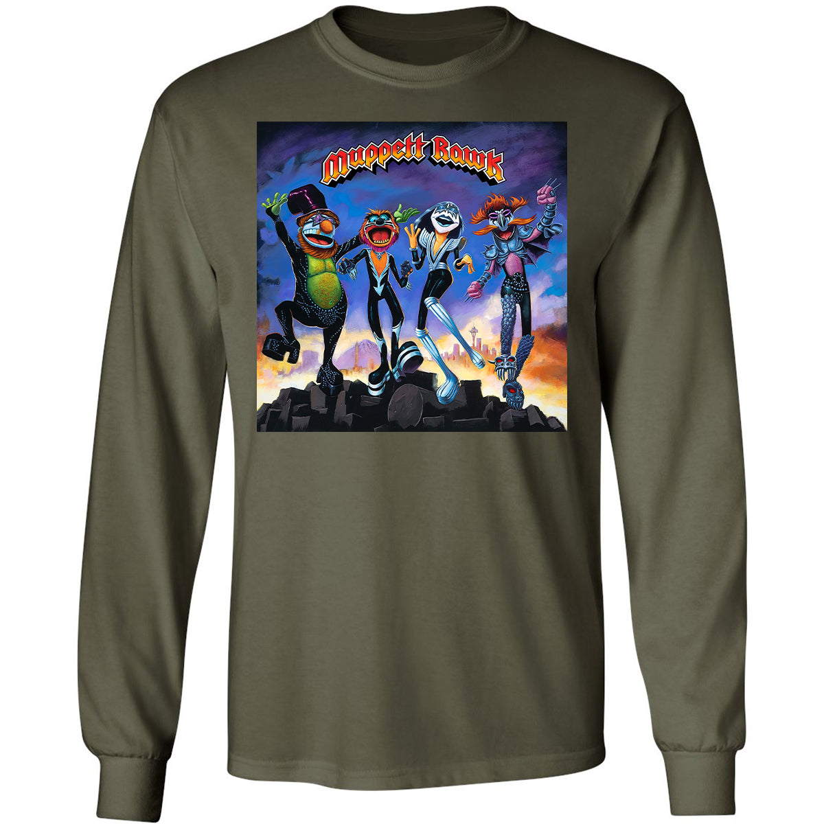 Long Sleeve T-Shirt - QKVUGCVQ - Military Green - 16