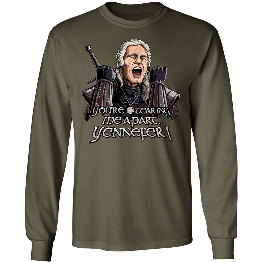 Long Sleeve T-Shirt - VXQBDV9G - Military Green - 16