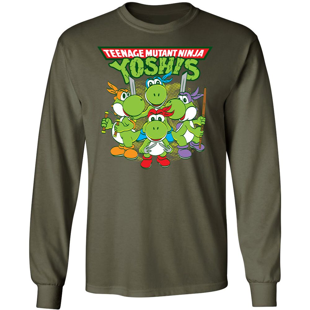 Long Sleeve T-Shirt - BPYK6ZTL - Military Green - 16