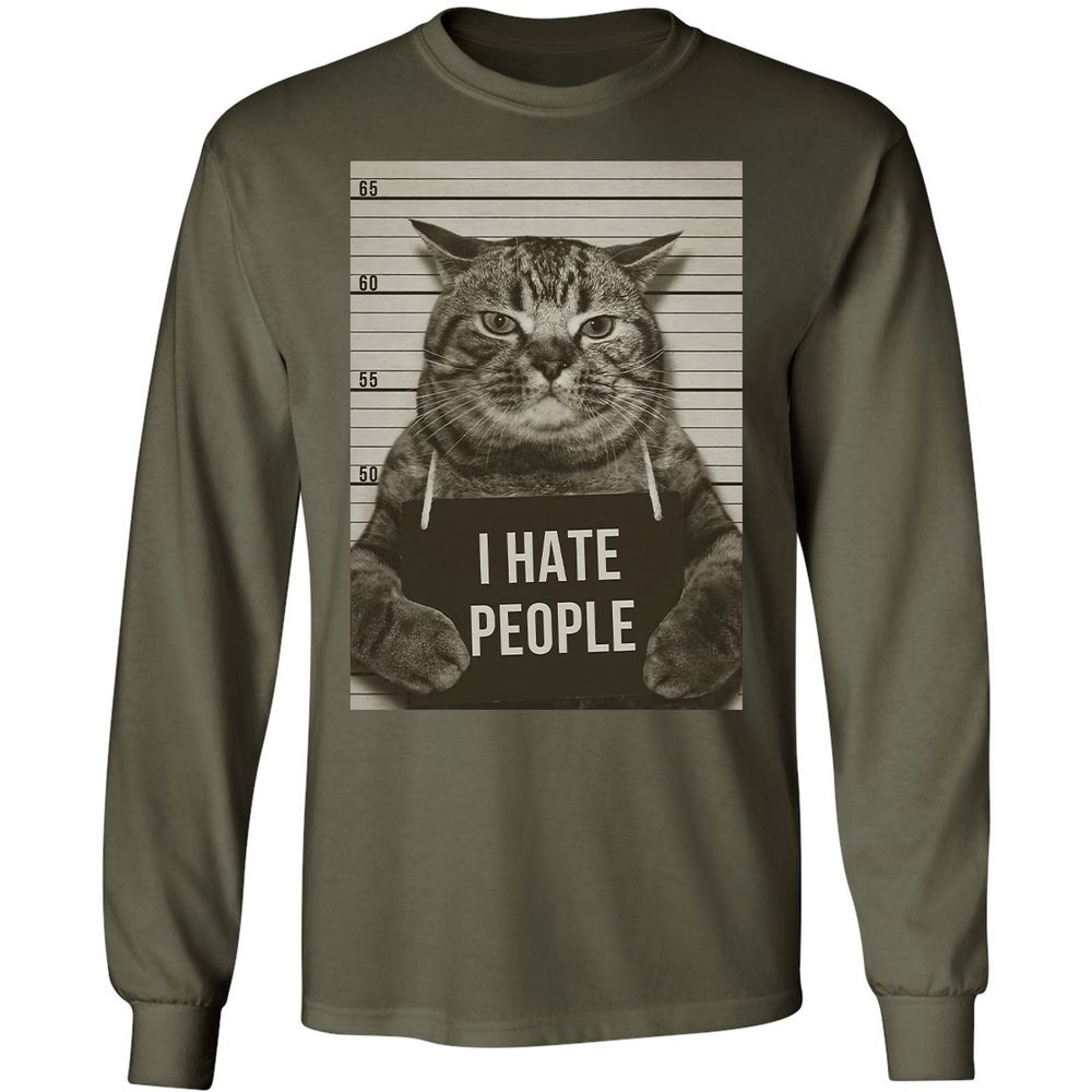 Long Sleeve T-Shirt - Q4W4UPQ8 - Military Green - 16