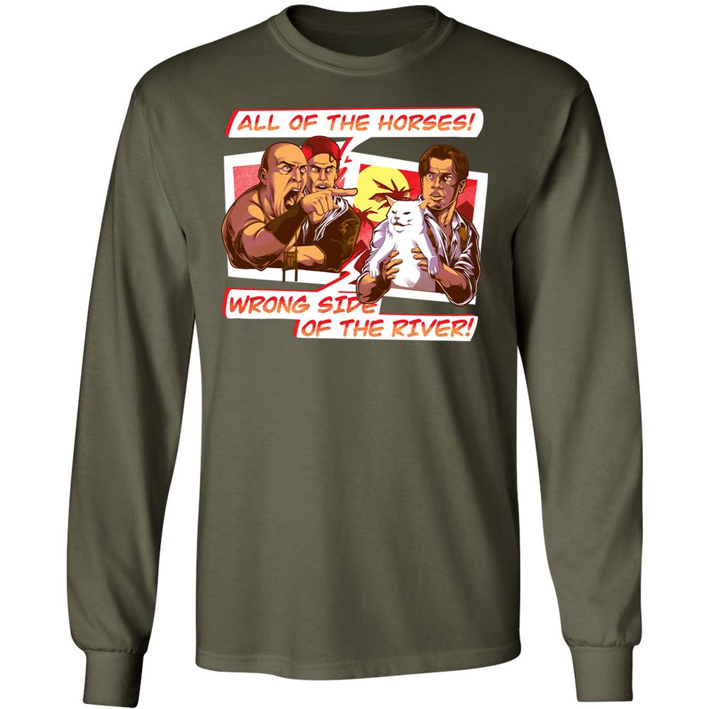 Long Sleeve T-Shirt - MJQQPEFD - Military Green - 16