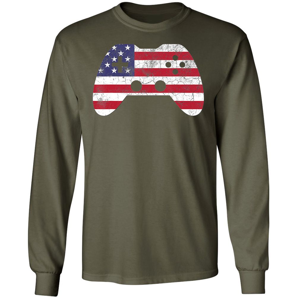 Long Sleeve T-Shirt - E6V3TYSQ - Military Green - 16