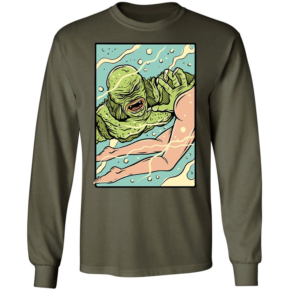 Long Sleeve T-Shirt - 2MUST22W - Military Green - 16