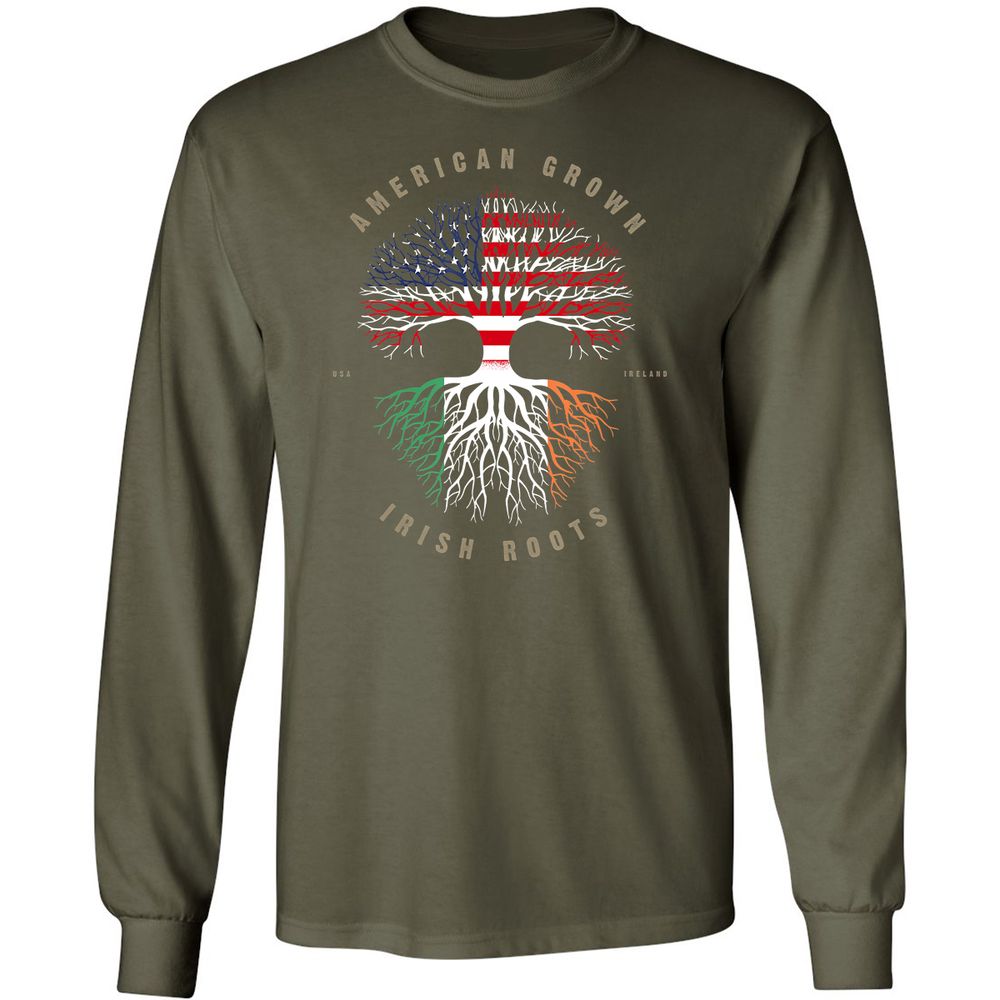 Long Sleeve T-Shirt - C7JQGKV8 - Military Green - 16