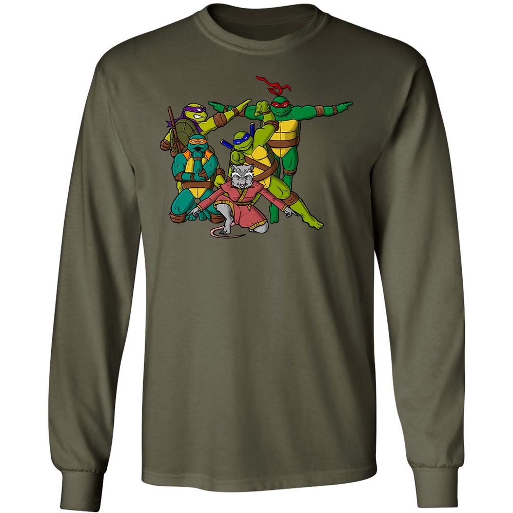 Long Sleeve T-Shirt - 12VXKFYD - Military Green - 16