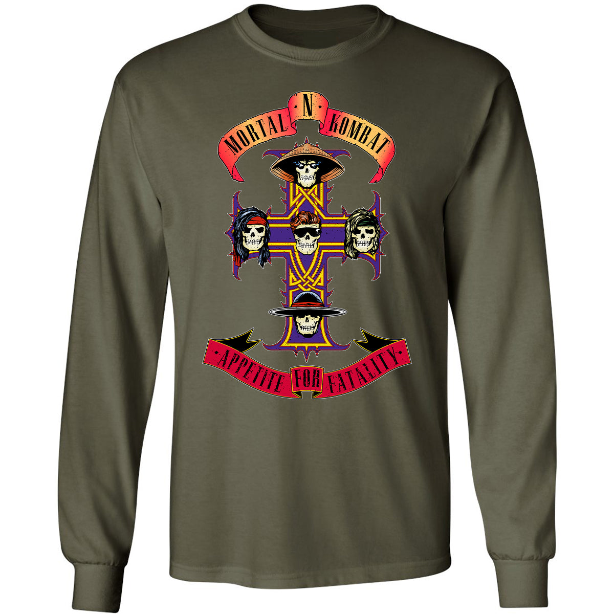 Long Sleeve T-Shirt - 7EY6KMSV - Military Green - 16