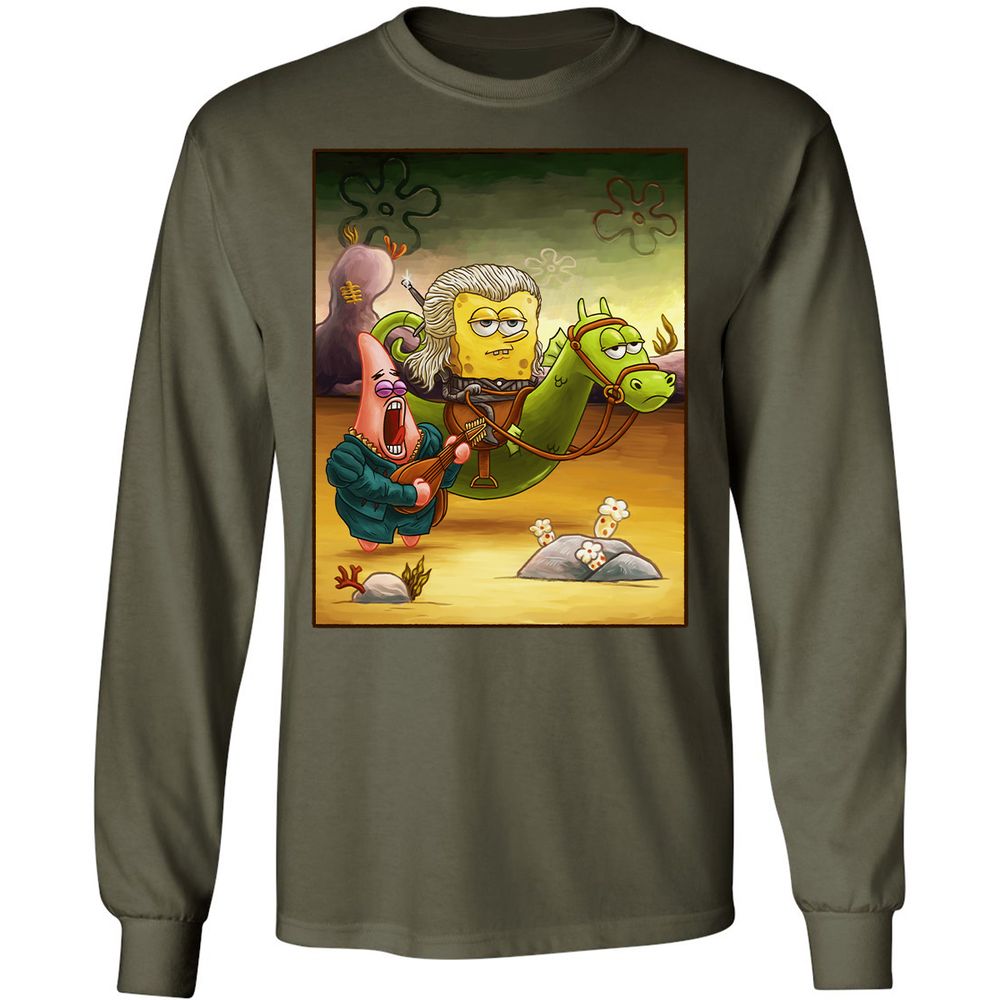 Long Sleeve T-Shirt - UZFZV3RH - Military Green - 16