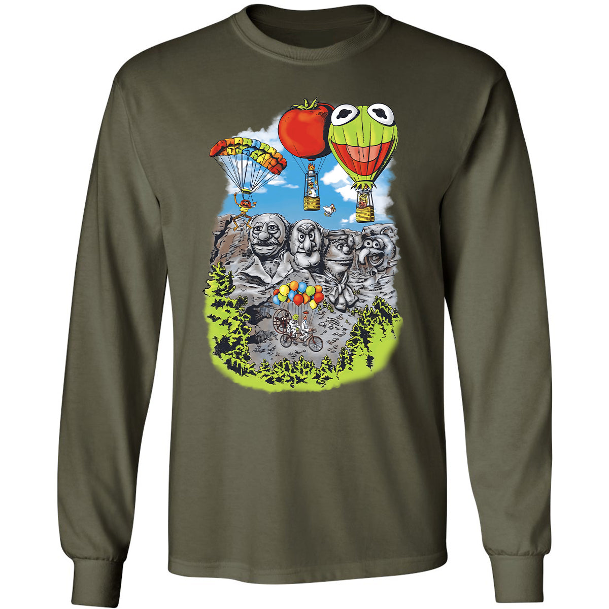 Long Sleeve T-Shirt - GSHVZWWU - Military Green - 16