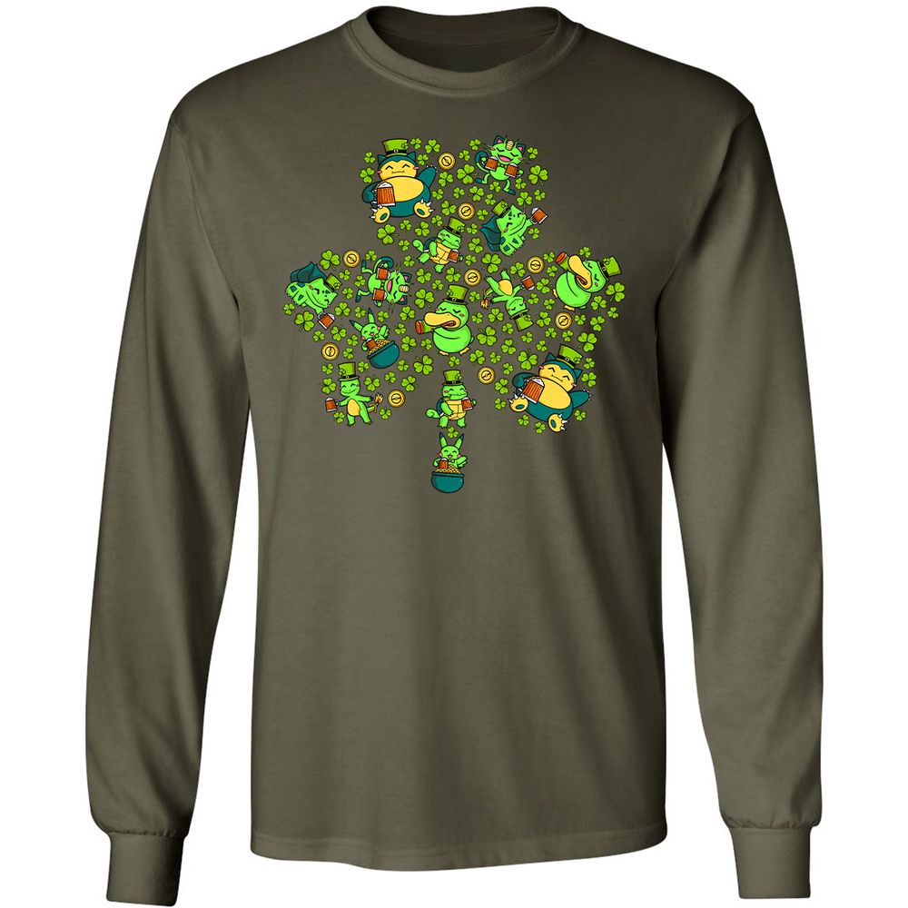 Long Sleeve T-Shirt - HFTX3X3E - Military Green - 16