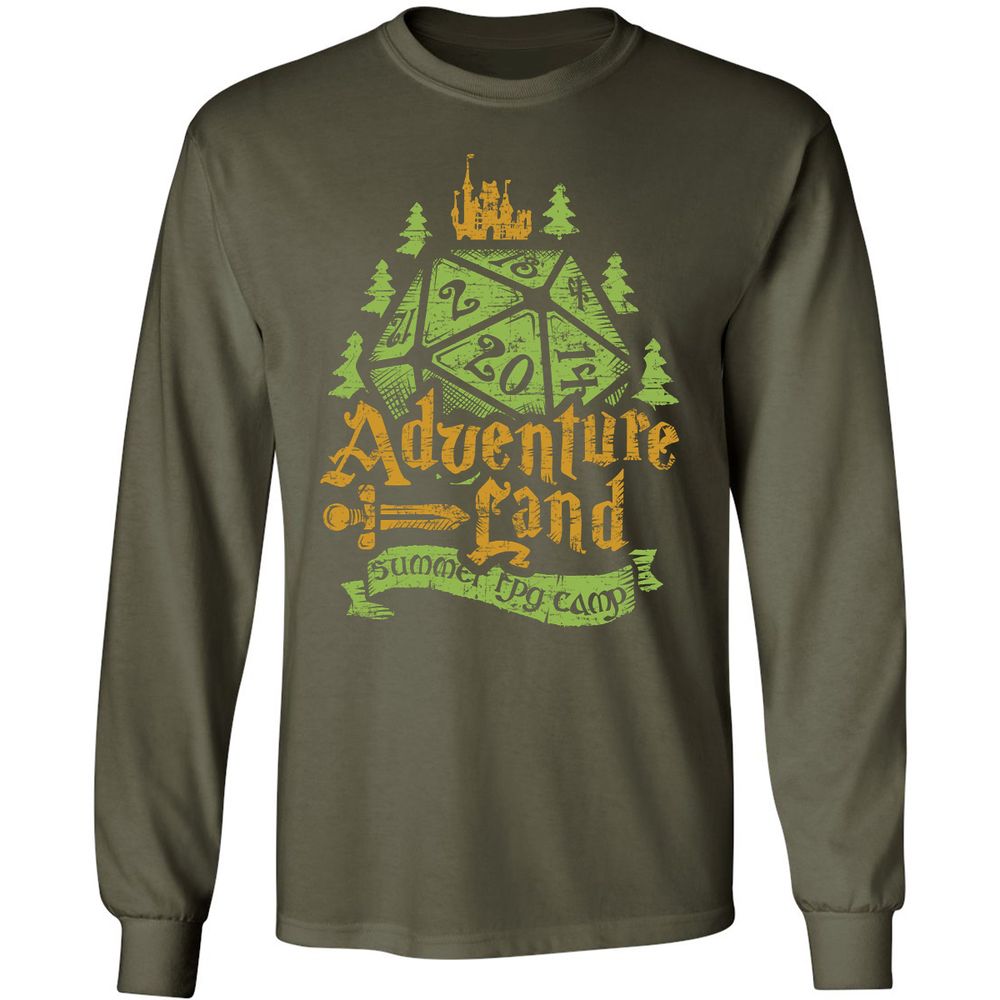 Long Sleeve T-Shirt - D6589AXZ - Military Green - 16