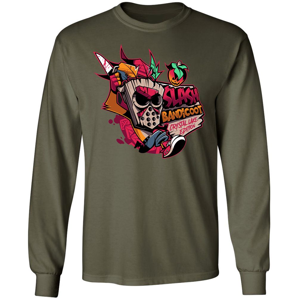 Long Sleeve T-Shirt - FLMZM9L1 - Military Green - 16