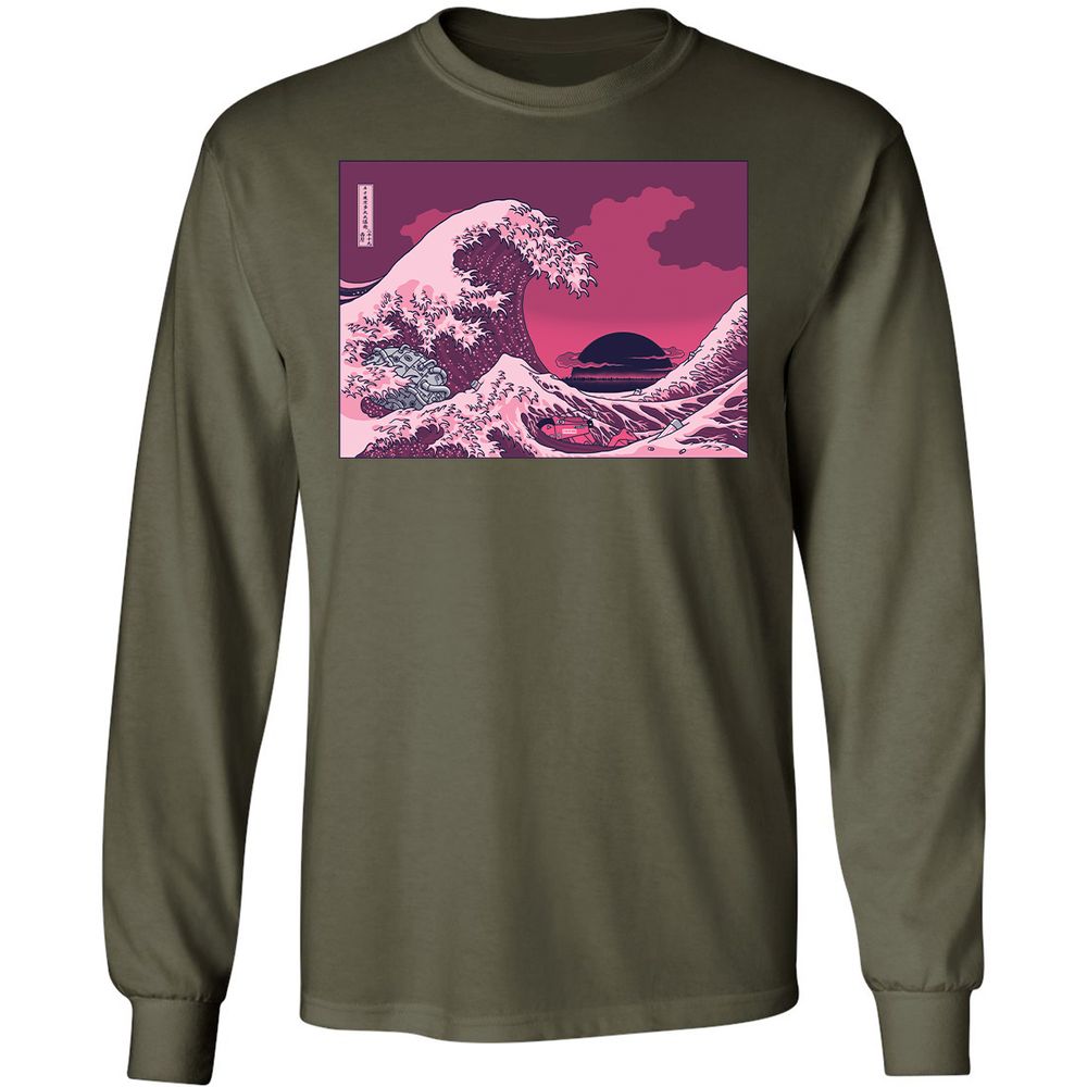 Long Sleeve T-Shirt - 4TNTMYQ7 - Military Green - 16