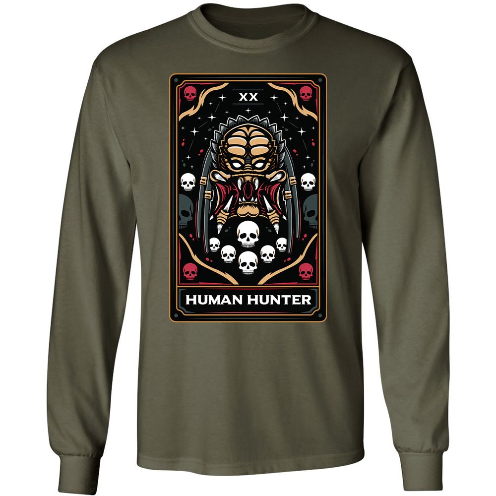 Long Sleeve T-Shirt - K5UN3HDR - Military Green - 16